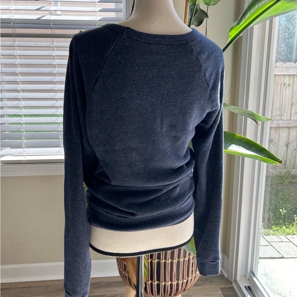 American made navy blue long sleeve crew neck grunt style - Picture 2 of 4